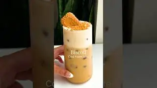 Biscoff cold foam latte #homecafe #biscoffrecipe