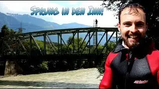 Sprung von der Innbr&uuml;cke in Haiming
