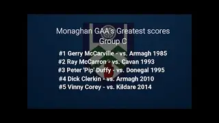 Monaghan GAA's Greatest Scores Group C