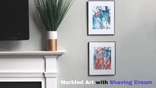 Abstract Marble Wall Art using Shaving Cream: A Nap Time DIY