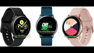 Умные часы Samsung Galaxy Sport без вращающегося безеля показаны в трёх цветах