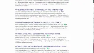 MTH302 (Business mathematics & statistics) Quizz No 1 Solution Winter Fall 2018