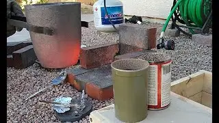 Casting aluminum on a backyard. Making machinist angle plate.