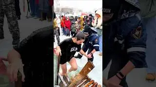 part15Lake Baikal Baptism#Soul Blast at -30℃#Lake Baikal Blue Ice Baptism Scene#winter#russia