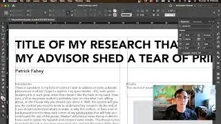 How to design a research poster: Using type in InDesign for beginners