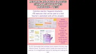 B2 Rewrite Relative Clauses +50 exercises