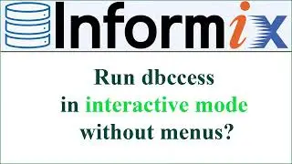 INFORMIX DATABASE || Run dbacces in interactive mode without menus like sqlplus, psql? (Voiceless)
