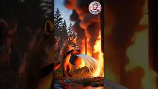 Brave Fox Saves the Burning Forest 🦊🔥 | #EmotionalStory #Viral