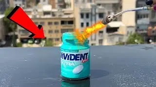 EXPERIMENT: Flamethrower vs 1000 Chewing Gum
