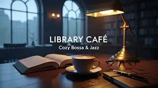 POV: Rainy Morning in a Hidden Library Cafe 📚 Cozy Bossa & Jazz