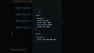 css margin shorthand.. 