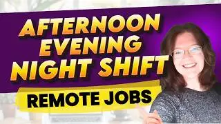Not The Usual Day Shift Jobs !  Work From Home Afternoon/Evening/Nights