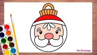 Christmas Tree Decoration Santa Ball Drawing 