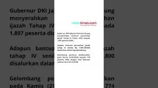 BAGI RIBUAN PESERTA DIDIK, ADA BANTUAN PEMUTIHAN IJAZAH SEKOLAH TAHUN 2025!