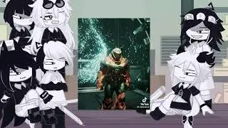 Fandoms react to Doom slayer | Gacha Life 2