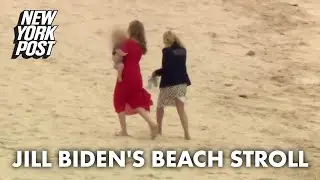 Jill Biden takes beach stroll with Boris Johnson&rsquo;s wife Carrie | New York Post