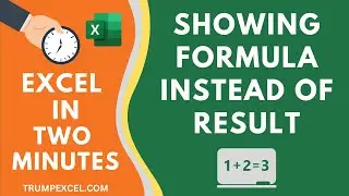 Excel Showing Formula instead of Results - Quick Fix!