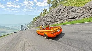 Full Throttle INSANE Long Downhill lane ! | BeamNG.drive Epic Crashes & Speed Test #16