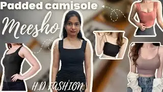 🤔No More Bra Struggles! My Meesho Padded Camisole Haul for Easy Outfits!Meesho Padded Camisole Haul✨