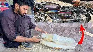 MotorBike Seat Restoration | Amazing Mechanic Skills | Full Process Old Seat To New Look .