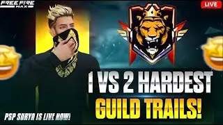 FREE FIRE LIVE IN TELUGU 1v2 GUILD TRIALS