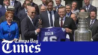 Biden welcomes the Tampa Bay Lightning to the WH