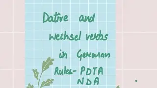 #dative and wechsel verbs # A1 German at home # learn easy German 