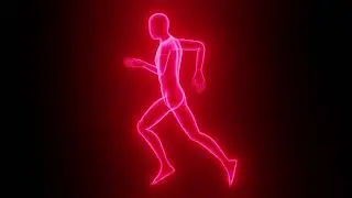 #Футаж неоновый человек бежит ◄4K&bull;HD► #Footage neon man running