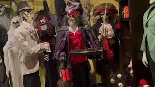 Gemmy 2010 Анимированный говорящий скелет дворецкого в натуральную величину с головой мертвеца