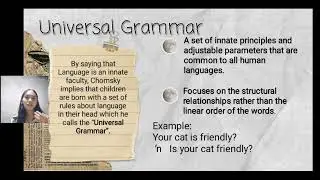 NATIVIST THEORY BY NOAM CHOMSKY (Language Acquisition Device and Universal Grammar)
