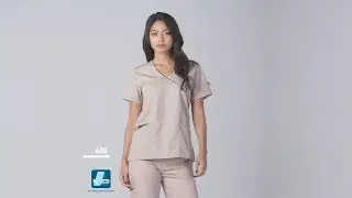 608 MOCK WRAP SOLID TRIM TOP