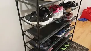 Artiss 50 Pairs 10 Tier Shoe Shelf Holder Unboxing and Assembly