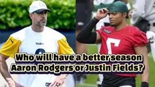 Who will have a better season Justin Fields or Aaron Rodgers? #steelers #aaronrodgers #nfl #sports