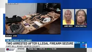 Two charged in Jasper County after search warrant uncovers illegal firearms