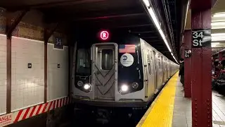 MTA New York City Subway : 95th Street Bound Siemens R160B R Train @ 34th Street-Herald Square