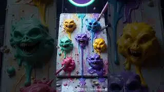 &ldquo;Painting the Faces of Nightmares 💀🎨&rdquo;#horrorshort #creepyshort #animation #aiart