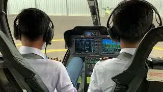 Sideward Taxi Movement Bell 505 - Cockpit View