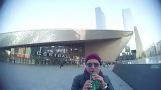 Performance of Travel Sax at Rotterdam Central Station - Holland