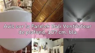 Avis sur la Farelek Bali Ventilateur de plafond, 107 cm, blanc