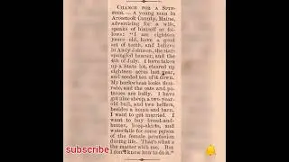 A newspaper ad from 1865 of an 18 year old man looking for a wife/ #funny#history#trending #viral...