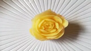 Potato Vegetable Carving In Flower - Art In Vegetable Carve