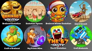 ROBLOX HARD MODE: Brainrot Evolution, Evolution Tycoon, Craft a Brainrot, Giant Smash