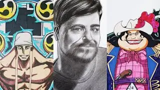 Рисунок Мистера Зверя, Энеру, Альвиды (Drawing Rewind) | @AnimeDrawHolic