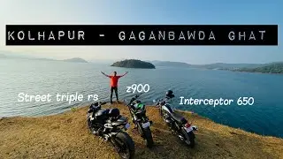 Kolhapur to Gaganbawda ghat ride | Chrome Interceptor 650 | z900 | Street triple rs |