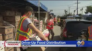 LA Food Bank Distributes Groceries To San Gabriel Valley Families