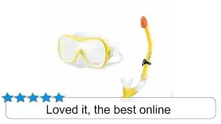 Intex Wave Rider Hypoallergenic Latex Free Mask & Easy Flow Snorkel Swim Set