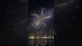 New Year fire works at Al  Majaz 