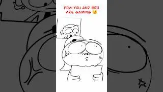 Gaming With Bro 🤨 (Animation Meme) Anim: Aleban.lett #shorts