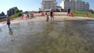 GoPro in Lake Michigan at Cherry Tree Inn & Suites Traverse City, MI part 1
