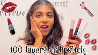 പ്രതീക്ഷിച്ചത് പോലെ അല്ല😱 100 layers of lipstock challenge #trending #challenge #youtube
